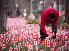 The annual Remembrance Day campaign will see 37,500 Canadian flags planted on the grounds of Sunnybrook Veterans Centre – Canada’s largest Veterans’ care facility.