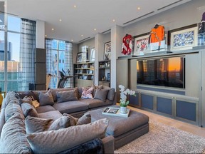 A Realtor.ca listing for penthouse unit 5102 at 33 Bay St. is listed for nearly $7 million. According to BarDown podcast, the owner may be retired Leafs captain Wendel Clark.