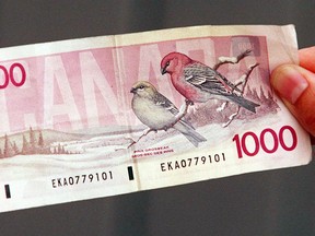 The $1,000 bill is among a number of old Canadian bank notes that will no longer be legal tender as of Jan. 1, 2021.