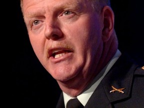 Rick Hillier, former chief of Canada's defense staff, is pictured in Calgary in June 2007.