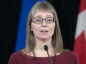 Alberta's chief medical officer of health Dr Deena Hinshaw provides an update on COVID-19 and the ongoing work to protect public health from Edmonton on Tuesday, July 14, 2020.