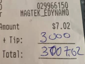 A huge tip from a good samaratin.