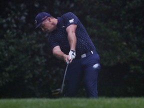 Bryson DeChambeau gets in some practise on Wednesday for this week's Masters. DeChambeau is the 8-to-1 betting favourite heading into Thursday's oepning round.