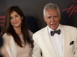 Actor Alex Trebek (R) and wife Jean Curr