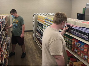 Good deeds is the currency of choice at a grocery store inside of Linda Tutt High School in Sanger, Tx., where cleaning around the school building replaces money when paying for an item.