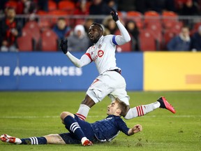 Jozy Altidore has missed seven consecutive games but could see some playing time Sunday when TFC takes on the New York Red Bulls in the regular-season finale. Getty Images