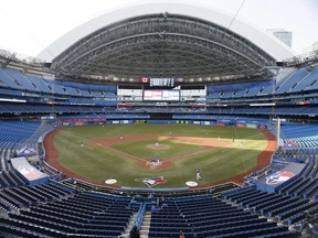 A general view of Rogers Centre during a Toronto Blue Jays intrasquad game in July 2020.
