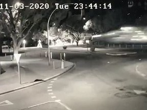 A speeding car flies more than 100 feet through the air and smashes into a chapel after hitting a roundabout at high speed in South Africa.