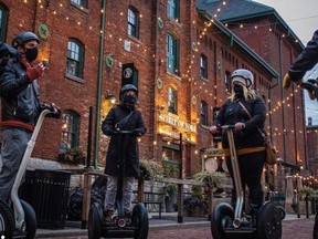 The Distillery District has made masks mandatory even outdoors on its property.