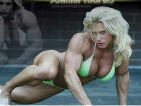 Bodybuilder/porn star Joanna Thomas took loads of pills to fight the pain.