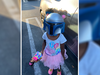 A five-year-old girl has gone viral after wearing a Mandalorian mask instead of a medical face mask.
