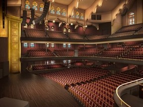 A rendering of the interior of the auditorium of Toronto's Massey Hall.