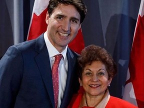 Prime Minister Justin Trudeau and Don Valley East MP Yasmin Ratansi.