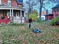Anke Lex has been mulching her leaves because it's easier than raking, good for her lawn and the environment.