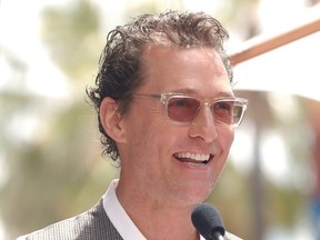 Actor Matthew McConaughey speaks during a ceremony in Los Angeles, California, U.S., May 22, 2019.