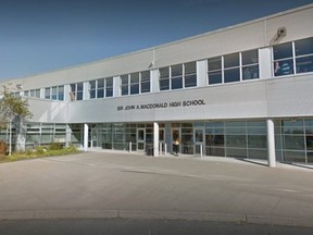 Sir John A. Macdonald High School outside Halifax will drop its name, says the school's principal.