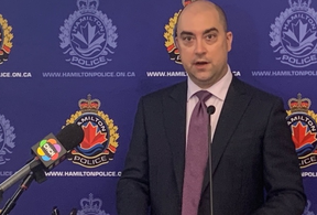 Hamilton Police Det. Sgt. Steve Bereziuk announces the arrests in the murder of Brock Beck.