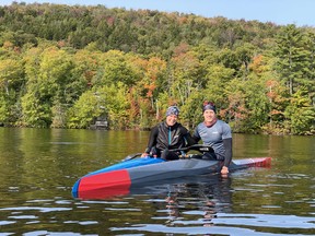 Kayakers Madeline Schmidt and Simon McTavish