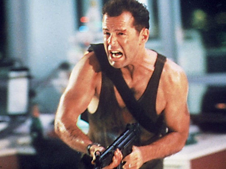  Bruce Willis as John McClane in a scene from 1988’s Die Hard. The film’s co-writer has declared the action thriller more of a Christmas film than White Christmas.