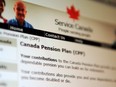 Information regarding the Canada Pension Plan is displayed on the service Canada website in Ottawa on Tuesday, Jan. 31, 2012.