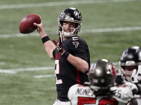 Atlanta Falcons quarterback Matt Ryan throws a pass against the Tampa Bay Buccaneers last week.