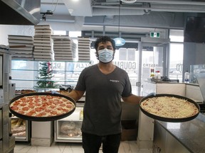 Feroz Omar, owner of Maestro's Gourmet Pizza in Ajax, is pictured on Dec. 30, 2020.