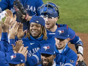 Names such as (from left) Vlad Guererro Jr., Danny Jansen and Cavan Biggio could figure into what the Blue Jays want to do at third base and catcher at the annual winter meetings.