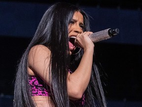 In this file photo taken on October 5, 2019, Cardi B performs at the Austin City Limits Music Festival at Zilker Park in Austin, Texas.