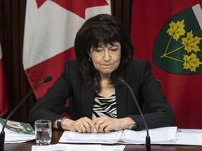 Auditor General Bonnie Lysyk holds a news conference at the Ontario legislature in Toronto on Wednesday, November 25, 2020.
