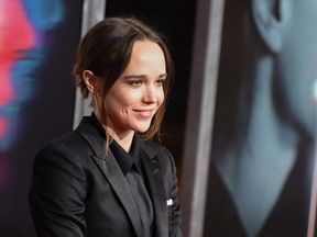 Actress Ellen Page arrives for the world premiere of Columbia Pictures' "Flatliners," September 27, 2017 at The Theatre at the Ace Hotel in Los Angeles, California. / AFP PHOTO / Robyn Beck        (Photo credit should read ROBYN BECK/AFP via Getty Images)