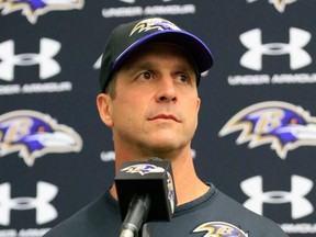 Baltimore Ravens head coach John Harbaugh.