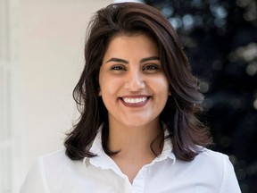Saudi women's rights activist Loujain al-Hathloul is seen in this undated handout picture.