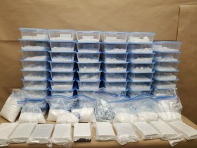 A portion of a $17-million drug haul from two separate busts carried out by Toronto police last month.