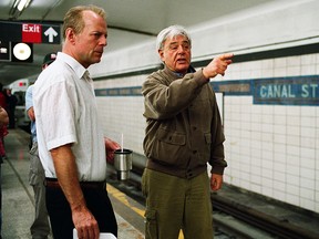 Richard Donner (right) with Brice Willis on the set of action thriller 16 Blocks.