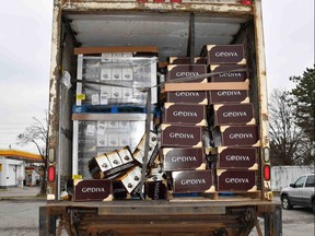 An image released by York Regional Police of some of the recovered chocolate and pecans.