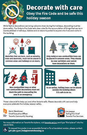 A leaflet distributed by Toronto Community Housing Corporation to residents of 855 Roselawn Ave.