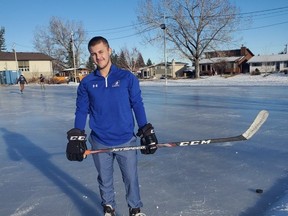 Ocean Wiesblatt is back on the ice after his violent arrest by Calgary police late last week