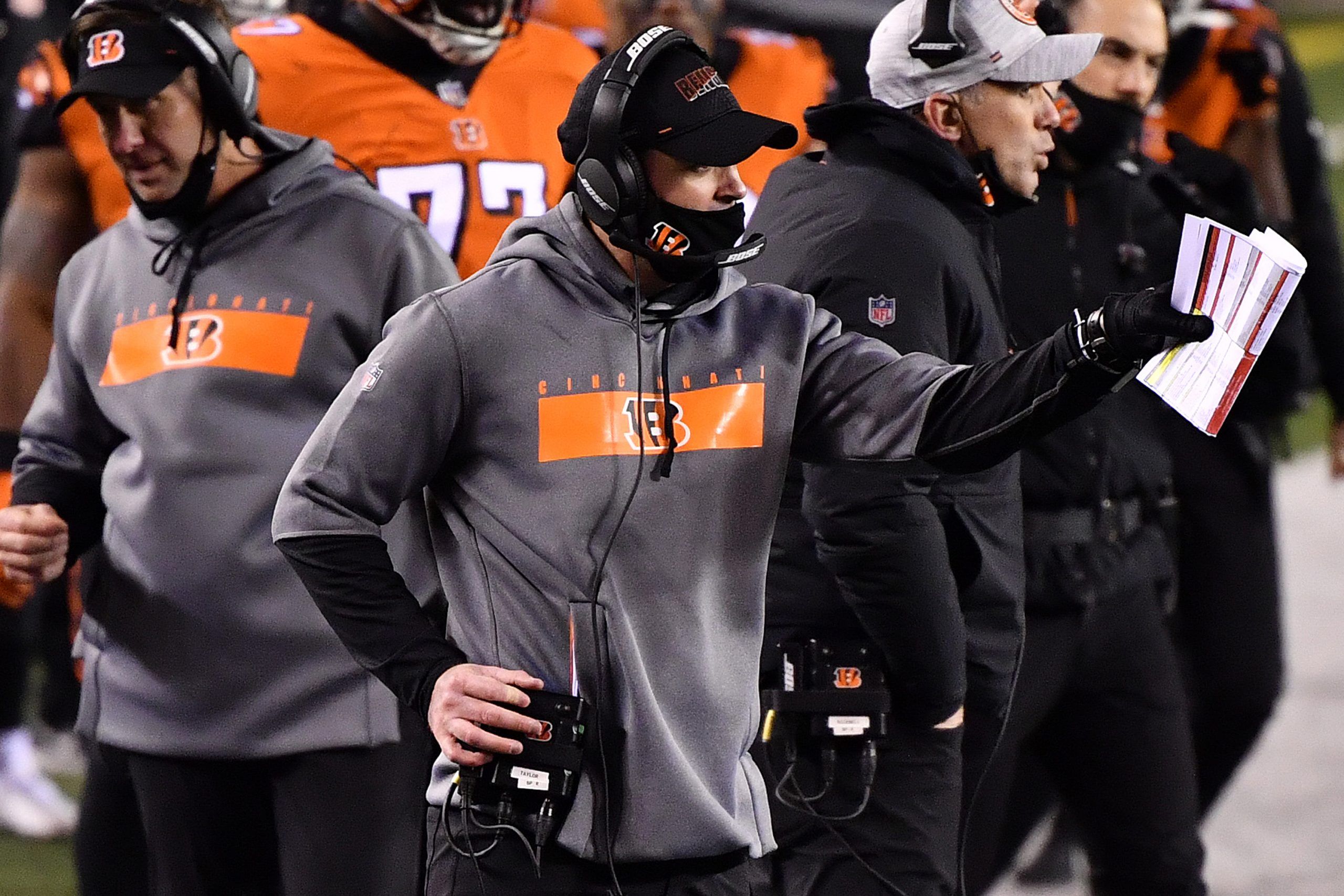 Cincinnati Bengals owner Mike Brown and head coach Zac Taylor with