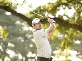 Nick Taylor plays his shot from the fourth tee during the second round of the Sony Open in Hawaii at the Waialae Country Club on Friday.