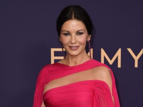 Welsh actress Catherine Zeta-Jones arrives for the 71st Emmy Awards at the Microsoft Theatre in Los Angeles on Sept. 22, 2019.