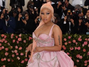 Nicki Minaj arrives for the 2019 Met Gala at the Metropolitan Museum of Art on May 6, 2019, in New York.