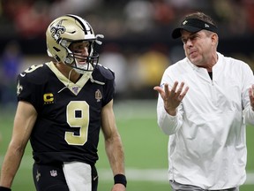 Compared to Mike McCarthy and Aaron Rodgers in Green Bay, the Saints’ coach-QB duo of Sean Payton (right) and Drew Brees has managed even less post-season success.