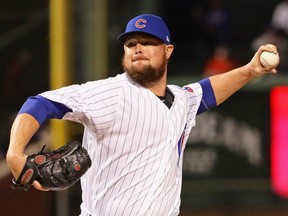 Starting pitcher Jon Lester of the Chicago Cubs delivers the ball against the Pittsburgh Pirates at Wrigley Field on Sept. 27, 2018 in Chicago, Ill.