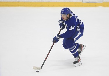 Toronto Maple Leafs Auston Matthews C (34) whips through the neutral zone at practice in Toronto on Tuesday January 12, 2021. Jack Boland/Toronto Sun/Postmedia Network