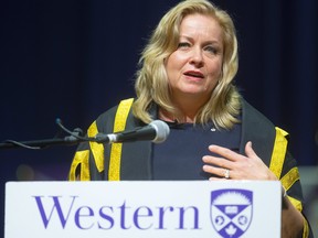 Western university installed industrialist Linda Hasenfratz as their 23rd Chancellor during a ceremony in Alumni Hall on Tuesday October 22, 2019.