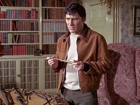 English actor Mark Eden is seen in a movie still from "Curse of the Crimson Altar" released in 1968.