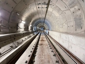 Eglinton Crosstown LRT tunnel near Bayview and Eglinton.
