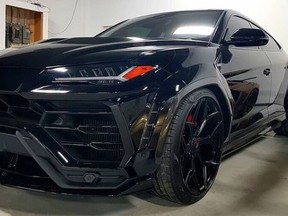 A black 2019 Lamborghini URUS which was rented and not returned on Dec. 26, 2020 in Toronto.
