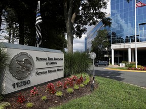 A general view shows the National Rifle Association (NRA) headquarters, in Fairfax, Virginia, August 6, 2020.