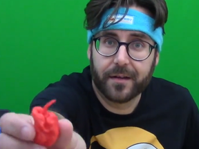 Canadian Mike Jack broke a Guinness World Record for the fastest time eating a Carolina Reaper chilli pepper.